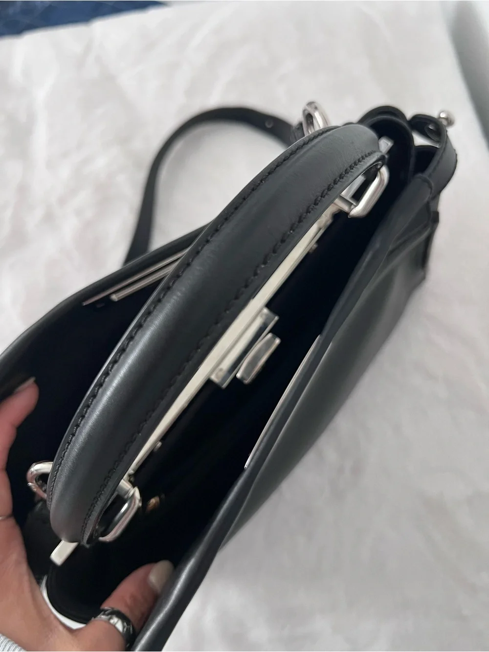 FENDI Bag, Fendi Peekaboo with Detachable Strap, Silver Hardware